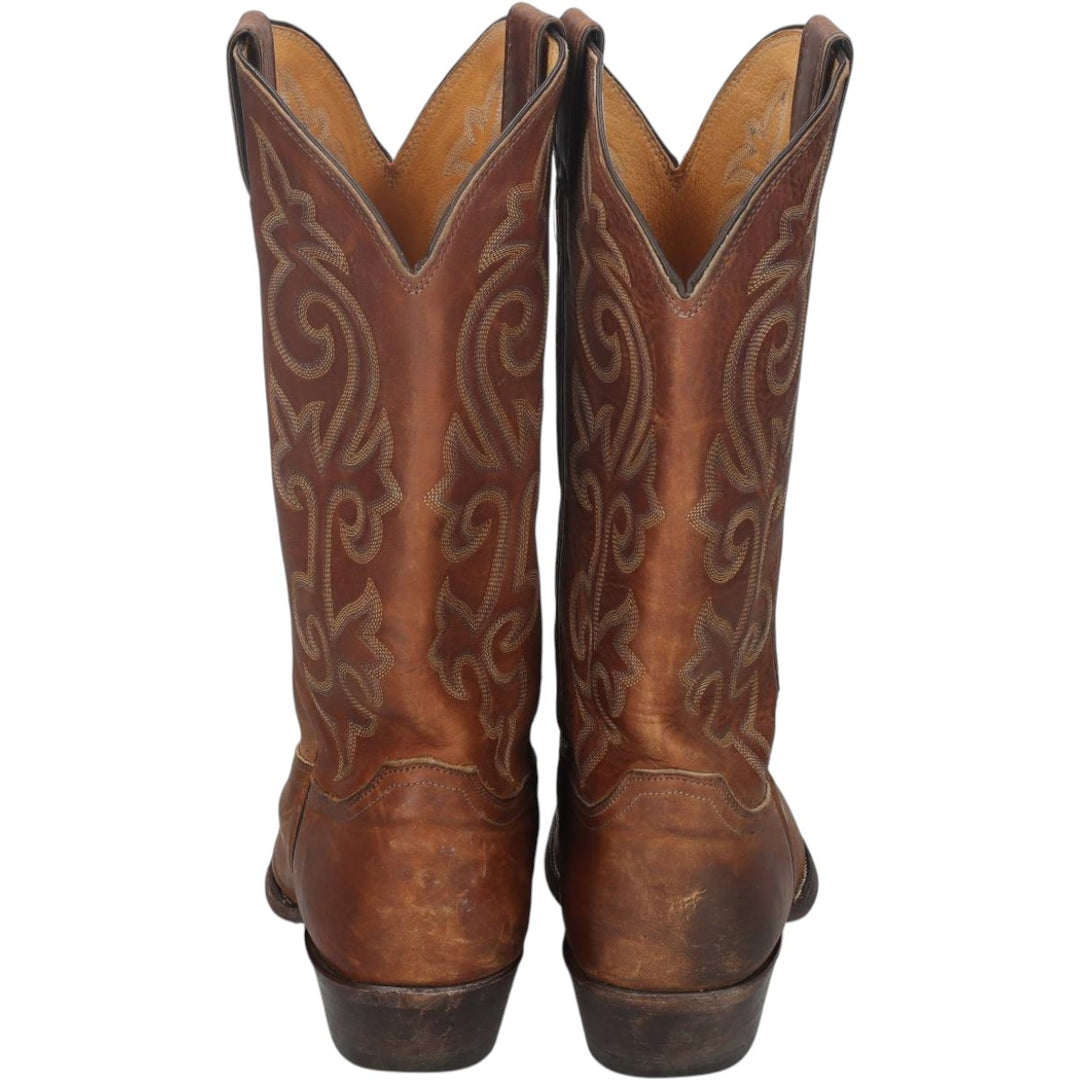 Justin 2253 Platform Western Boots, Made in USA, Size 10 EE Men's 28.0cm unclear brown type Vintage Second Hand