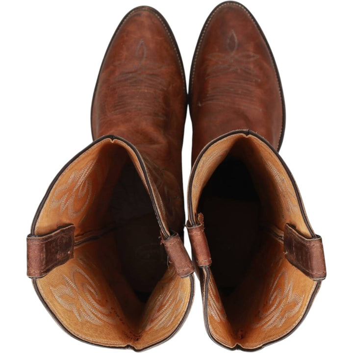 Justin 2253 Platform Western Boots, Made in USA, Size 10 EE Men's 28.0cm unclear brown type Vintage Second Hand