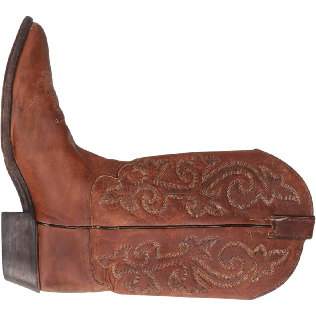 Justin 2253 Platform Western Boots, Made in USA, Size 10 EE Men's 28.0cm unclear brown type Vintage Second Hand