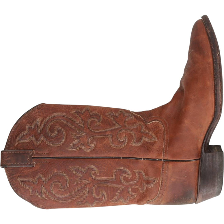 Justin 2253 Platform Western Boots, Made in USA, Size 10 EE Men's 28.0cm unclear brown type Vintage Second Hand