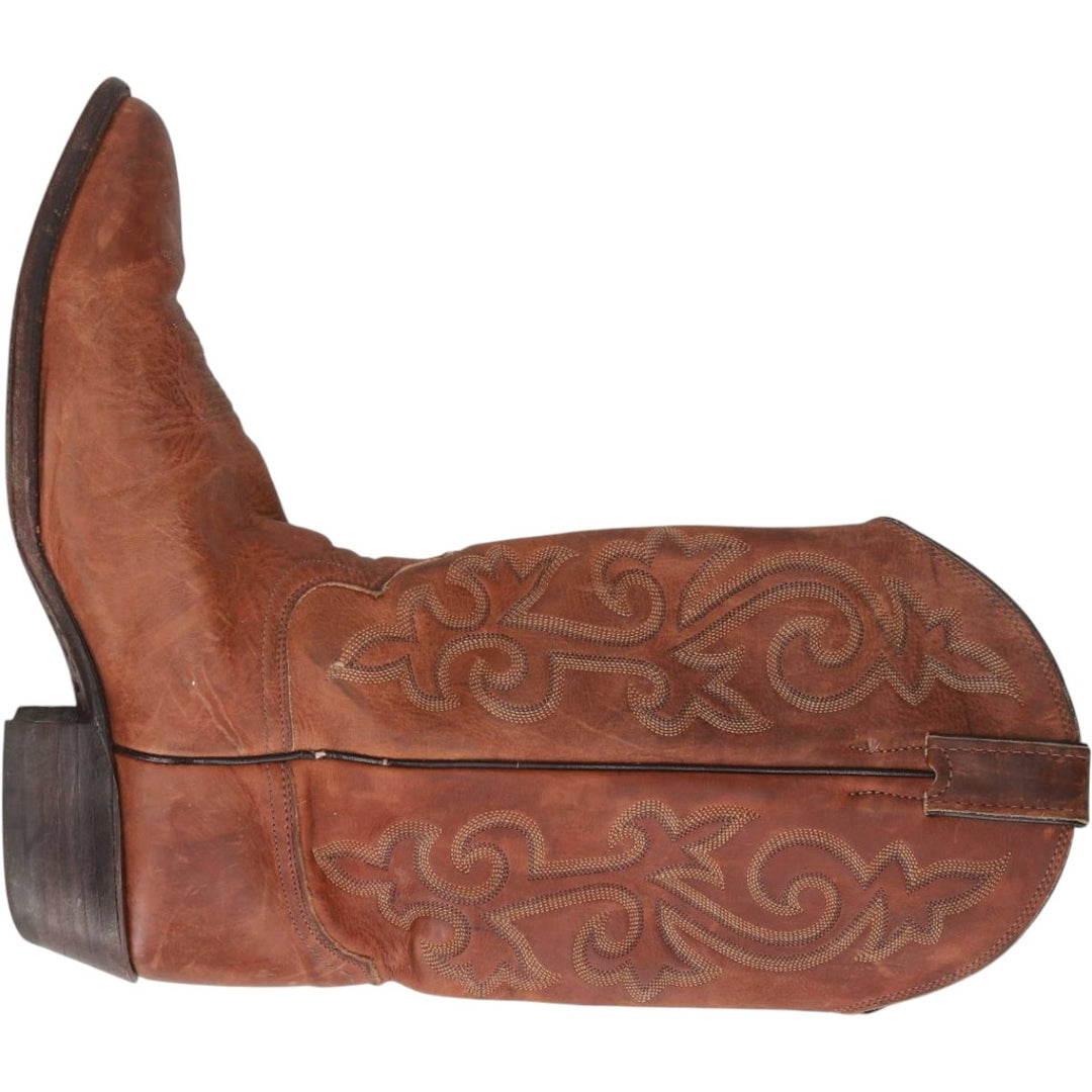 Justin 2253 Platform Western Boots, Made in USA, Size 10 EE Men's 28.0cm unclear brown type Vintage Second Hand