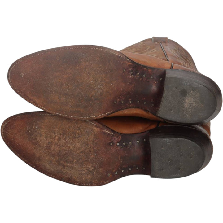 Justin 2253 Platform Western Boots, Made in USA, Size 10 EE Men's 28.0cm unclear brown type Vintage Second Hand