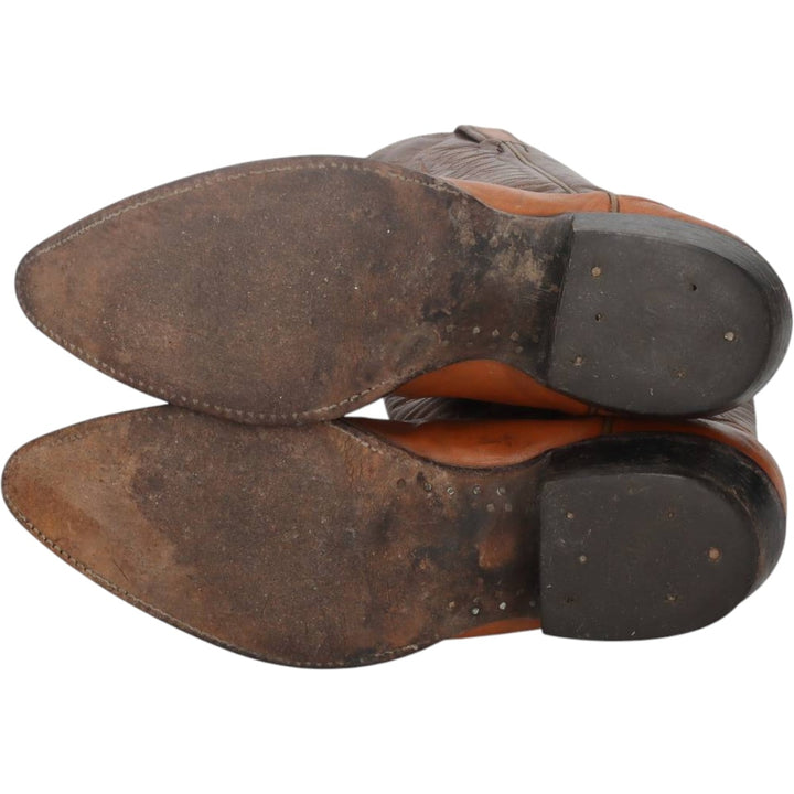 Tony Lama all-over print platform Western boots, made in the USA. Men's 28.0cm unclear brown type Vintage Second Hand