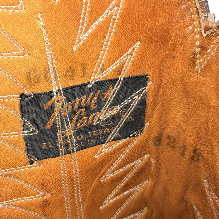 Tony Lama all-over print platform Western boots, made in the USA. Men's 28.0cm unclear brown type Vintage Second Hand