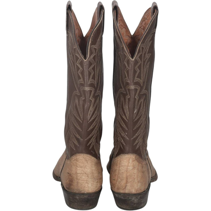 1980s Nocona Boots, platform, two-tone Western boots, made in USA, size 9 D (equivalent to men's 10"), vintage /saa016153 Men's 25.5cm unclear brown type Vintage Second Hand
