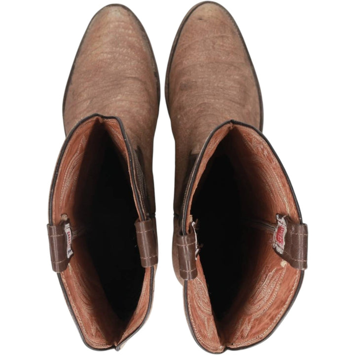 1980s Nocona Boots, platform, two-tone Western boots, made in USA, size 9 D (equivalent to men's 10"), vintage /saa016153 Men's 25.5cm unclear brown type Vintage Second Hand