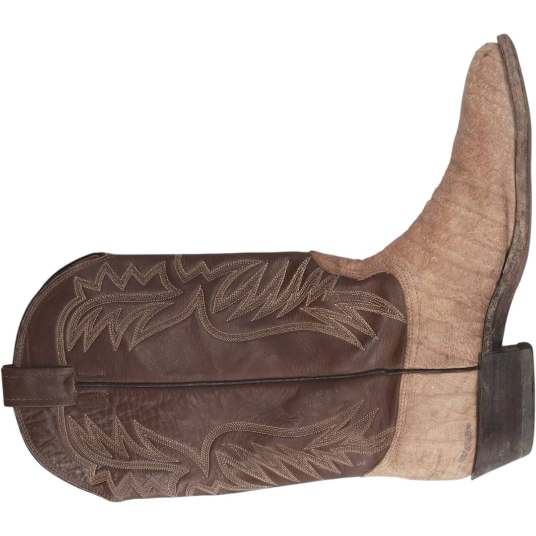 1980s Nocona Boots, platform, two-tone Western boots, made in USA, size 9 D (equivalent to men's 10"), vintage /saa016153 Men's 25.5cm unclear brown type Vintage Second Hand