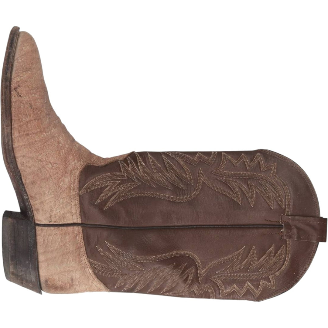 1980s Nocona Boots, platform, two-tone Western boots, made in USA, size 9 D (equivalent to men's 10"), vintage /saa016153 Men's 25.5cm unclear brown type Vintage Second Hand