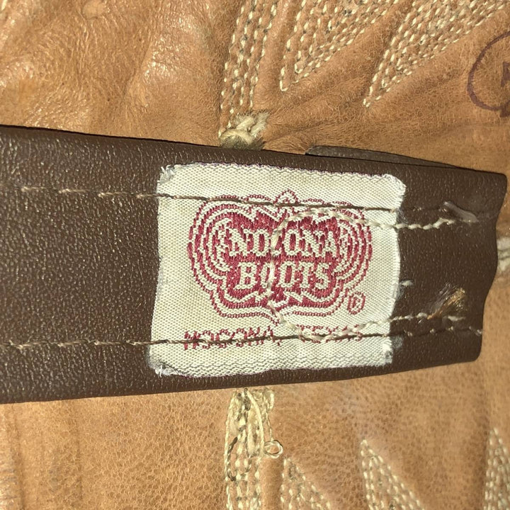 1980s Nocona Boots, platform, two-tone Western boots, made in USA, size 9 D (equivalent to men's 10"), vintage /saa016153 Men's 25.5cm unclear brown type Vintage Second Hand