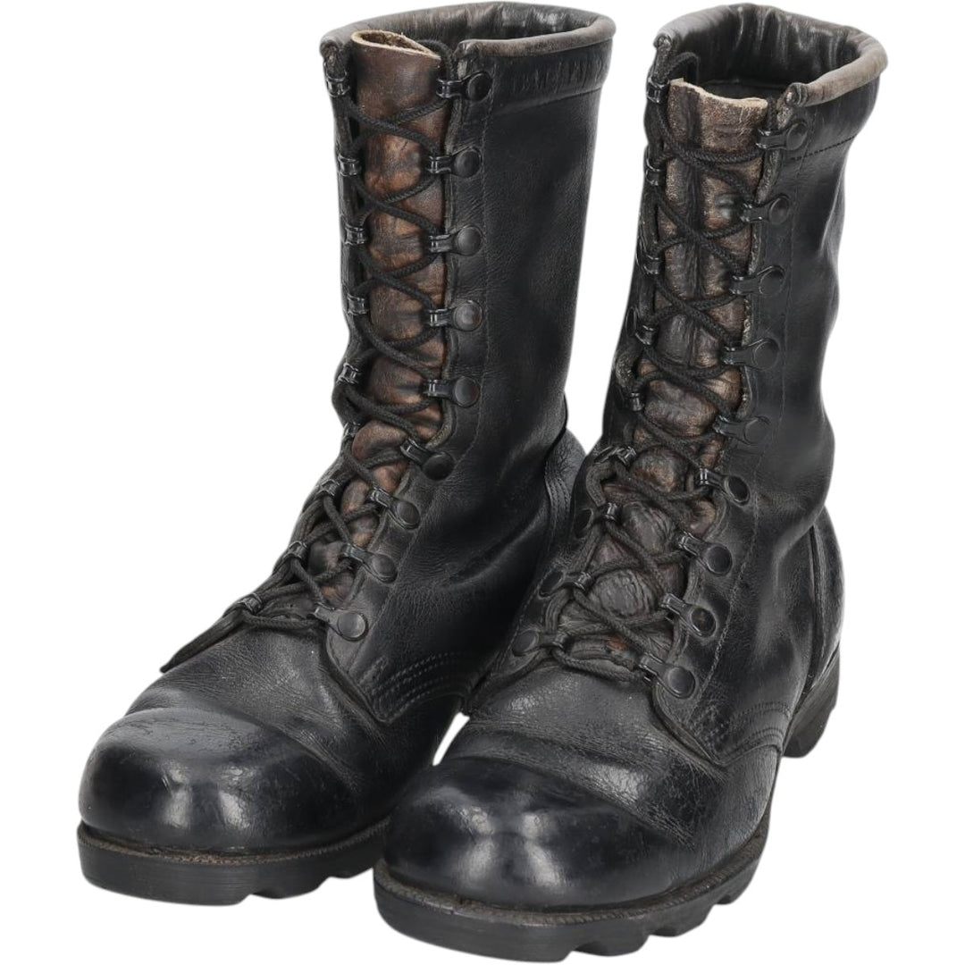 1980s US Military Steel Toe Military Boots, Made in USA, Size 8 1/2W (Men's equivalent to 10.4"), Vintage /saa016158 Men's 26.5cm unclear black type Vintage Second Hand