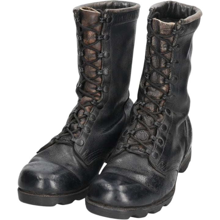 1980s US Military Steel Toe Military Boots, Made in USA, Size 8 1/2W (Men's equivalent to 10.4"), Vintage /saa016158 Men's 26.5cm unclear black type Vintage Second Hand