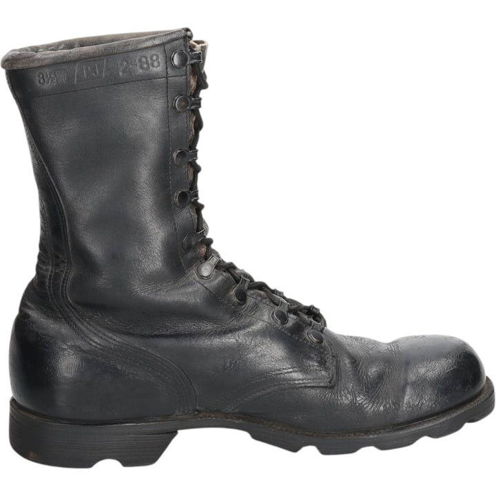 1980s US Military Steel Toe Military Boots, Made in USA, Size 8 1/2W (Men's equivalent to 10.4"), Vintage /saa016158 Men's 26.5cm unclear black type Vintage Second Hand