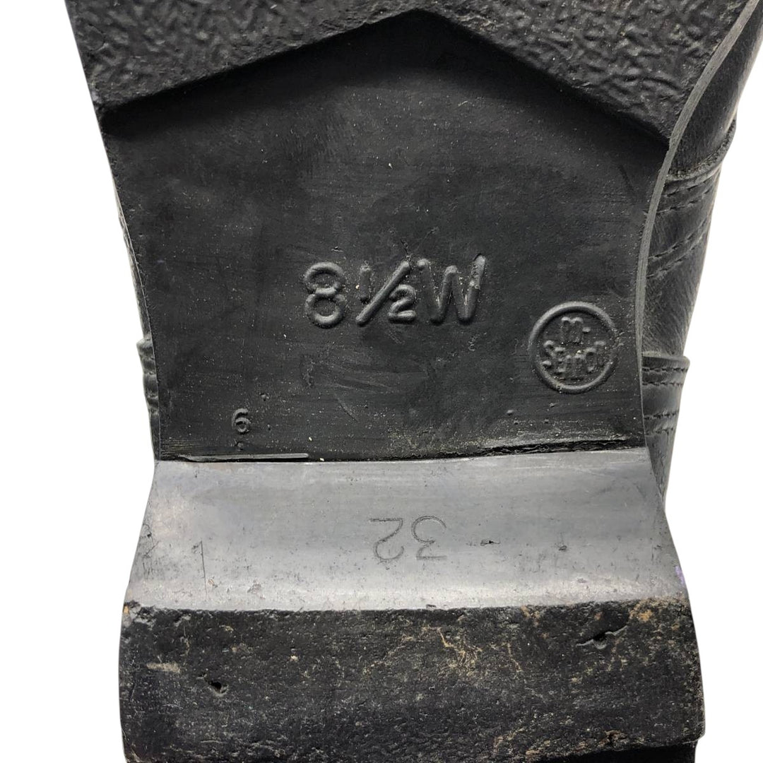 1980s US Military Steel Toe Military Boots, Made in USA, Size 8 1/2W (Men's equivalent to 10.4"), Vintage /saa016158 Men's 26.5cm unclear black type Vintage Second Hand