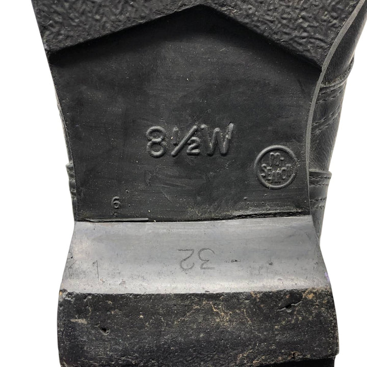 1980s US Military Steel Toe Military Boots, Made in USA, Size 8 1/2W (Men's equivalent to 10.4"), Vintage /saa016158 Men's 26.5cm unclear black type Vintage Second Hand