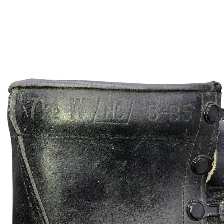 1980s US Military Issue Military Boots, Made in USA, Size 7 1/2 W (Men's equivalent to 9.6"), Vintage /saa016159 Men's 24.5cm unclear black type Vintage Second Hand