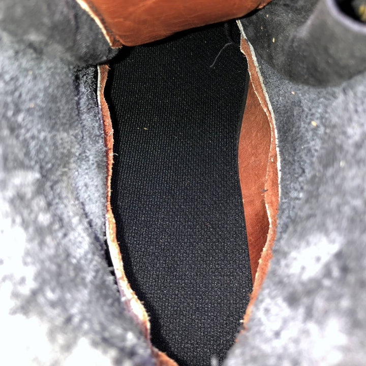 1980s Italian Army Front Zip Steel Toe Military Boots, Size 43 (Men's equivalent to 10.6"), Vintage /saa016163 Men's 27.0cm unclear black type Vintage Second Hand