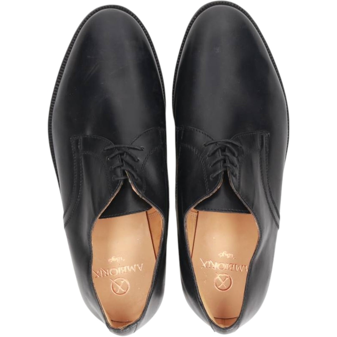 AMBIORIX Plain Toe Shoes, Size 44 Men's 28.0cm genuine leather black type Vintage Second Hand