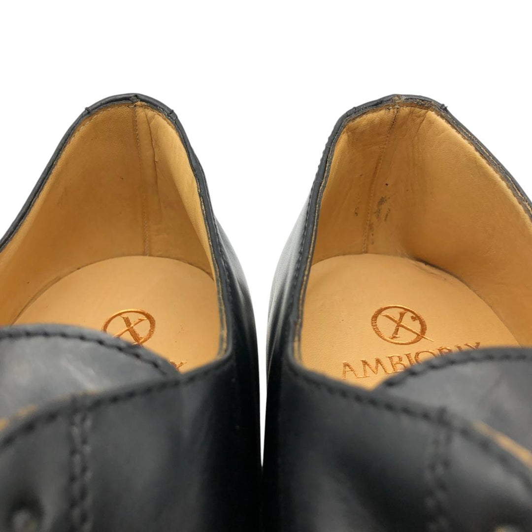 AMBIORIX Plain Toe Shoes, Size 44 Men's 28.0cm genuine leather black type Vintage Second Hand