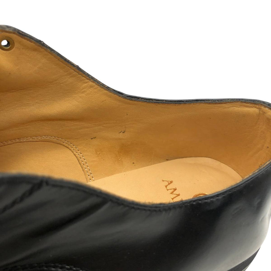 AMBIORIX Plain Toe Shoes, Size 44 Men's 28.0cm genuine leather black type Vintage Second Hand