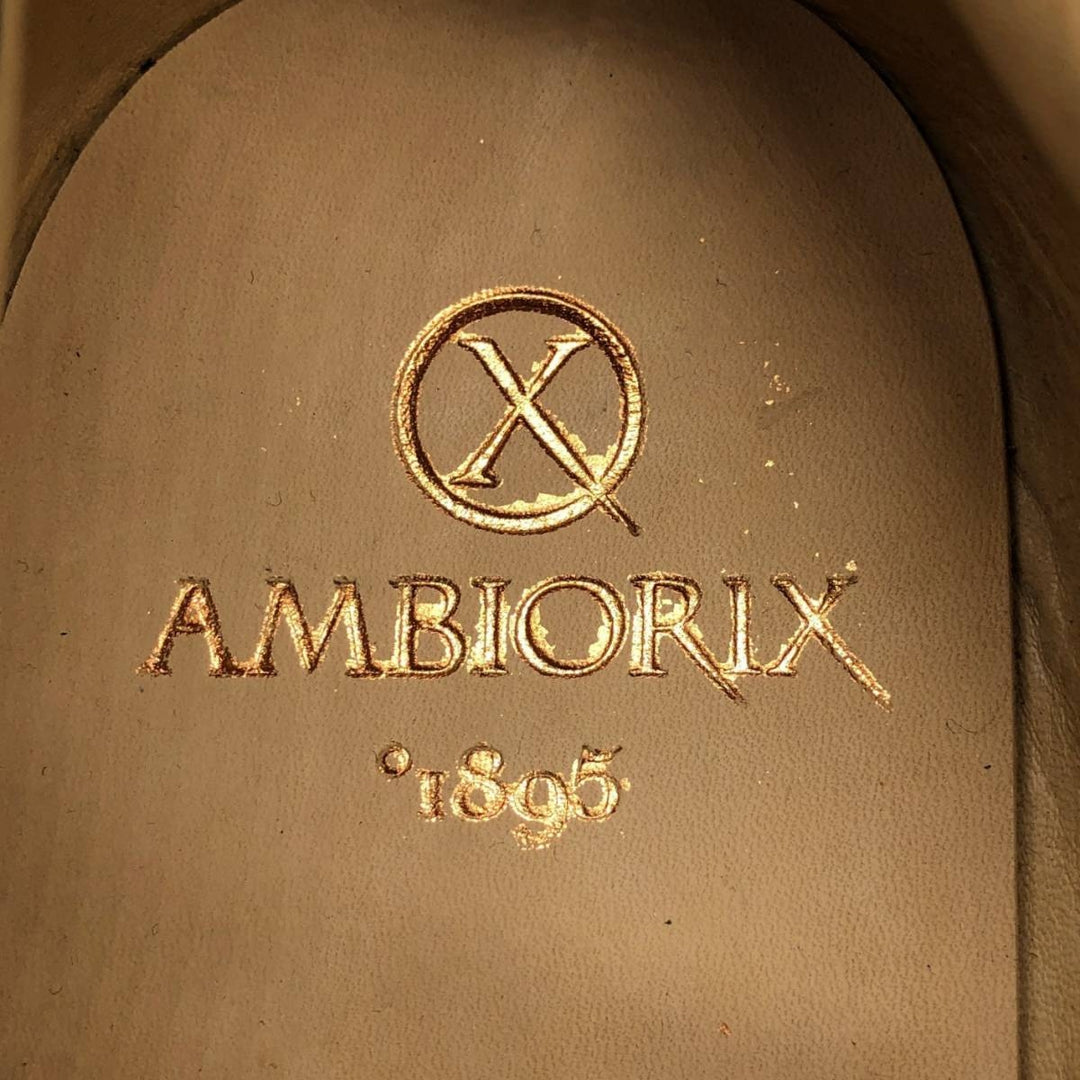 AMBIORIX Plain Toe Shoes, Size 44 Men's 28.0cm genuine leather black type Vintage Second Hand