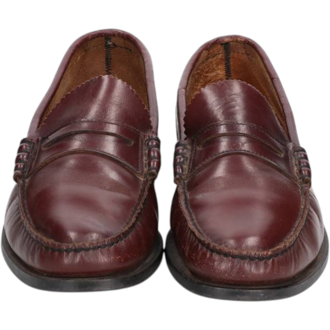 Oakwoods Coin Loafers, Made in USA Men's 27.0cm genuine leather brown type Vintage Second Hand
