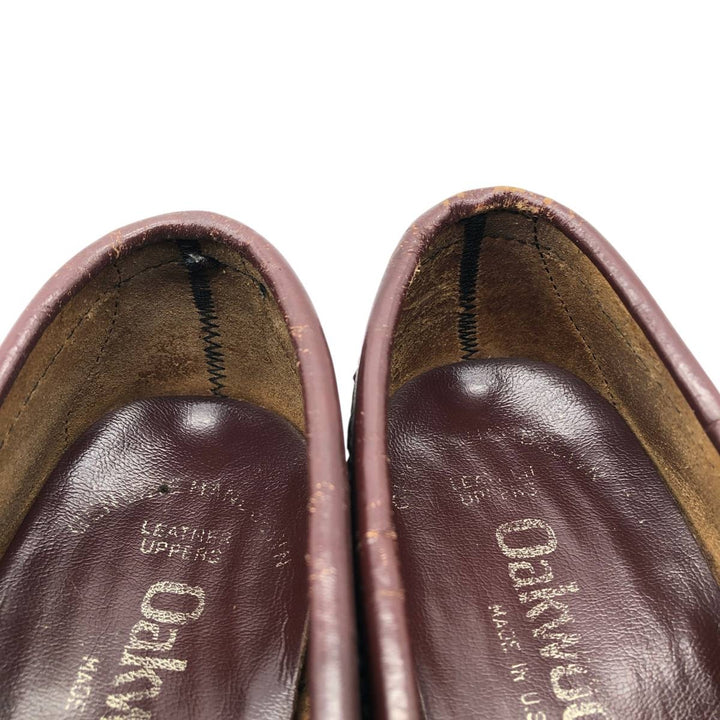 Oakwoods Coin Loafers, Made in USA Men's 27.0cm genuine leather brown type Vintage Second Hand