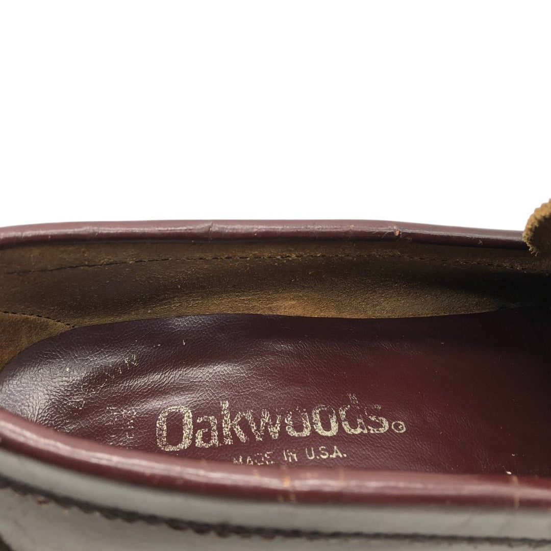 Oakwoods Coin Loafers, Made in USA Men's 27.0cm genuine leather brown type Vintage Second Hand