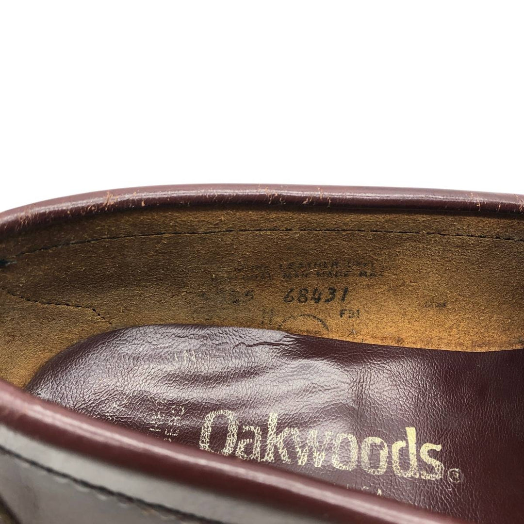 Oakwoods Coin Loafers, Made in USA Men's 27.0cm genuine leather brown type Vintage Second Hand