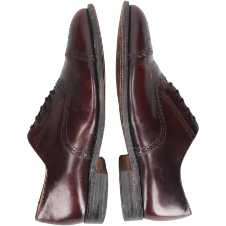 Grenson straight-tip shoes, made in England, size 8G, men's equivalent to 10.4" semi-brogue /saa016173 Men's 26.5cm unclear burgundy type Vintage Second Hand