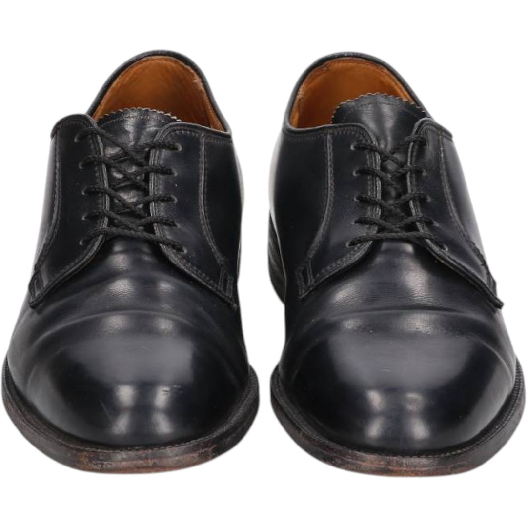 Florsheim plain toe shoes, size 40 Men's 26.5cm unclear black type Vintage Second Hand