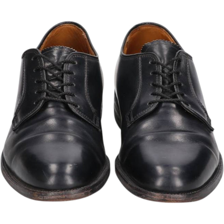 Florsheim plain toe shoes, size 40 Men's 26.5cm unclear black type Vintage Second Hand