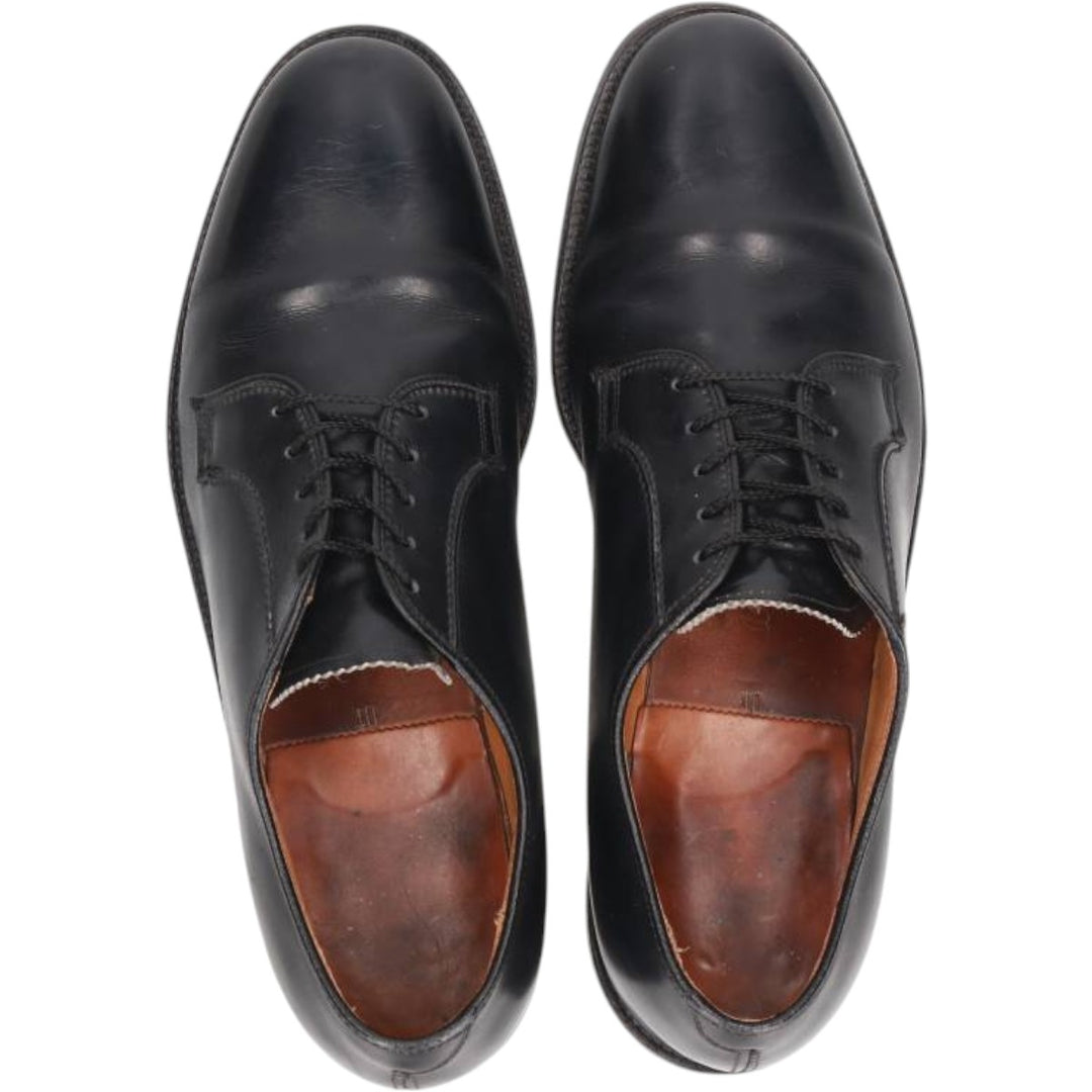 Florsheim plain toe shoes, size 40 Men's 26.5cm unclear black type Vintage Second Hand