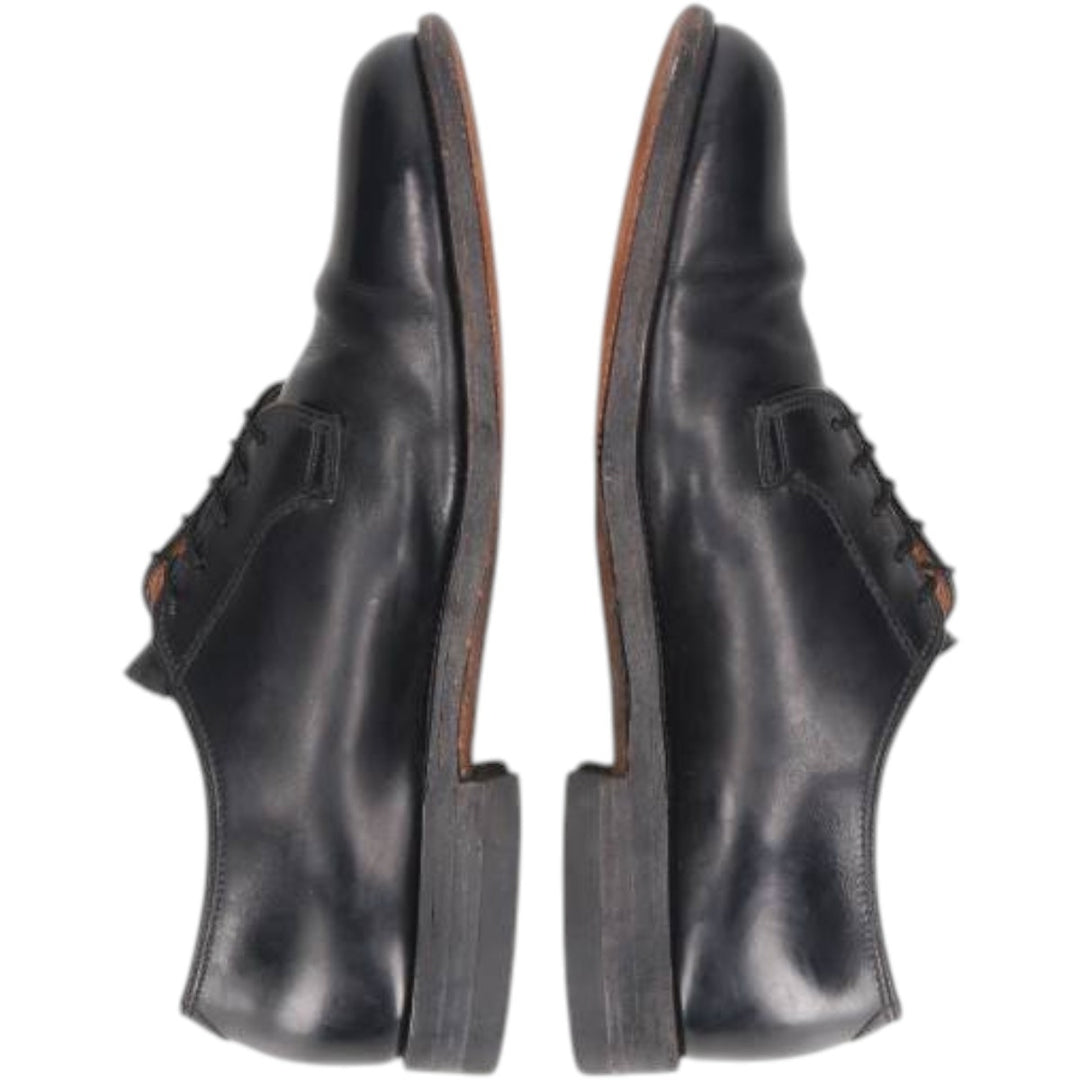 Florsheim plain toe shoes, size 40 Men's 26.5cm unclear black type Vintage Second Hand