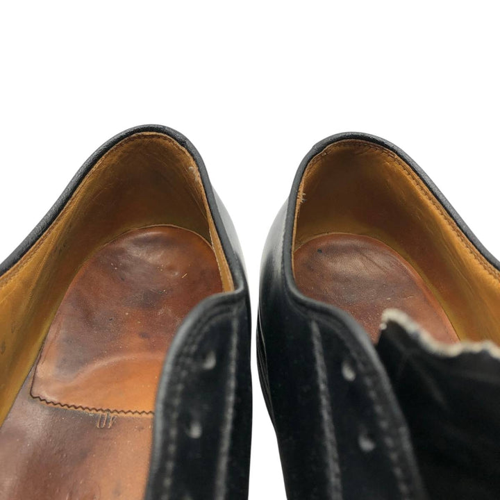 Florsheim plain toe shoes, size 40 Men's 26.5cm unclear black type Vintage Second Hand
