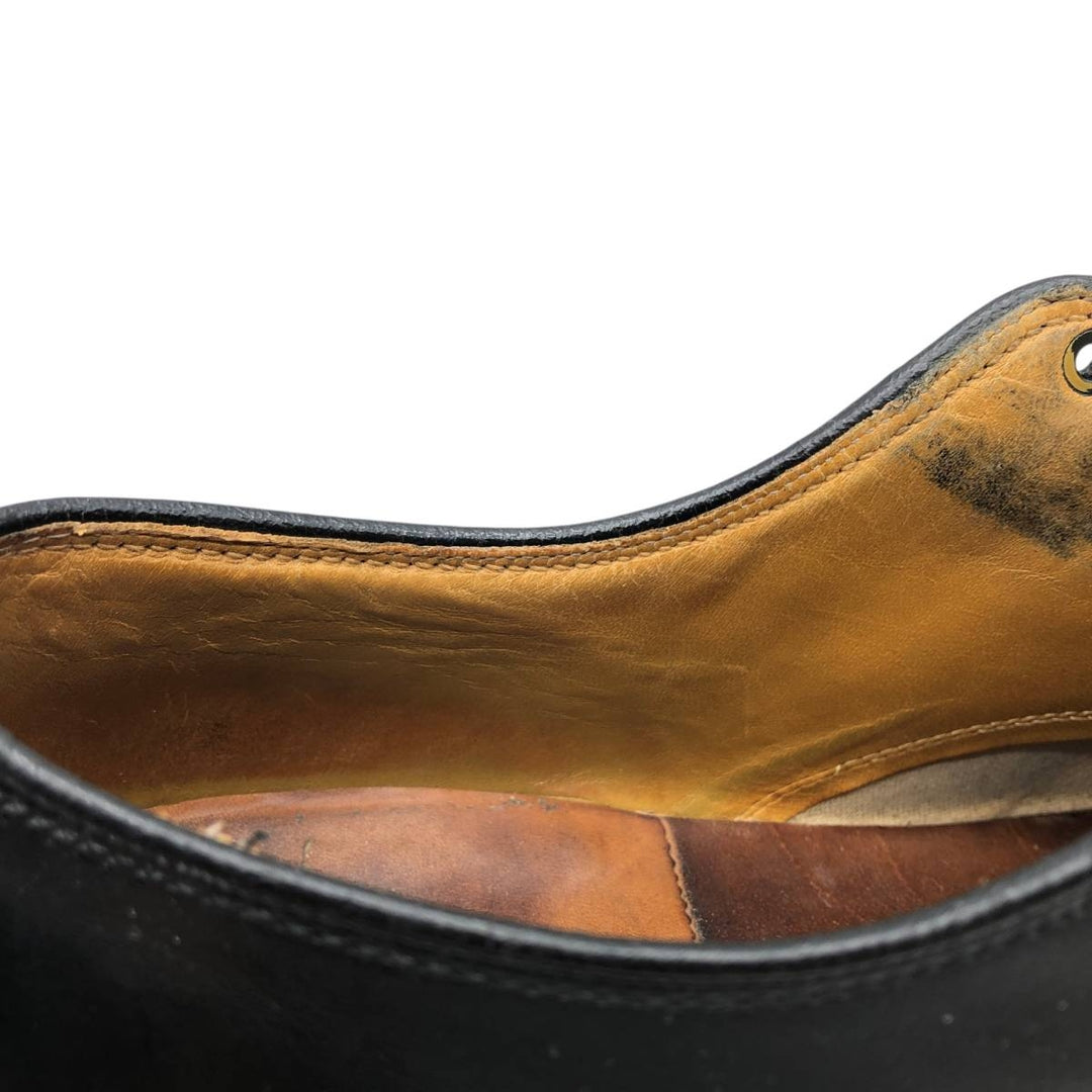 Florsheim plain toe shoes, size 40 Men's 26.5cm unclear black type Vintage Second Hand