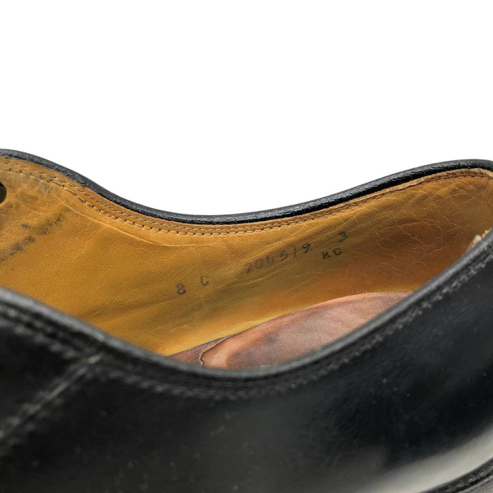 Florsheim plain toe shoes, size 40 Men's 26.5cm unclear black type Vintage Second Hand