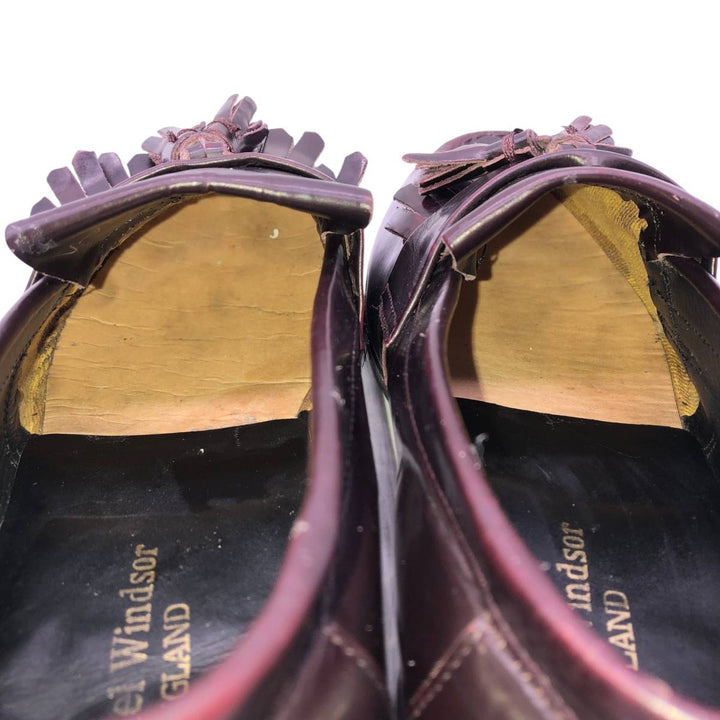 Samuel Windsor Quilted Tassel Loafers, Size 8 Men's 26.5cm unclear burgundy type Vintage Second Hand