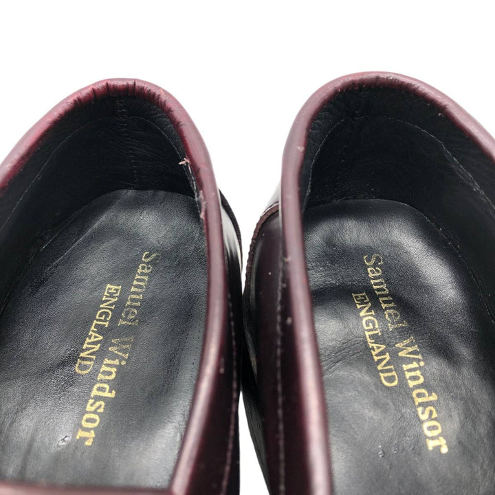 Samuel Windsor Quilted Tassel Loafers, Size 8 Men's 26.5cm unclear burgundy type Vintage Second Hand
