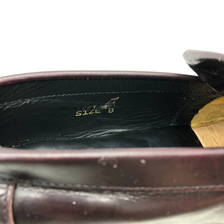 Samuel Windsor Quilted Tassel Loafers, Size 8 Men's 26.5cm unclear burgundy type Vintage Second Hand