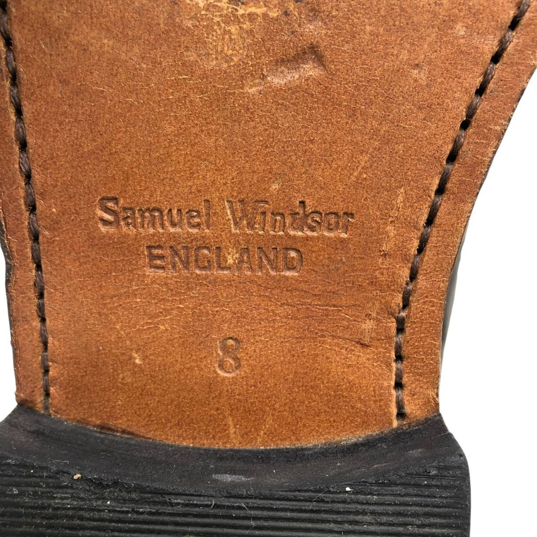 Samuel Windsor Quilted Tassel Loafers, Size 8 Men's 26.5cm unclear burgundy type Vintage Second Hand