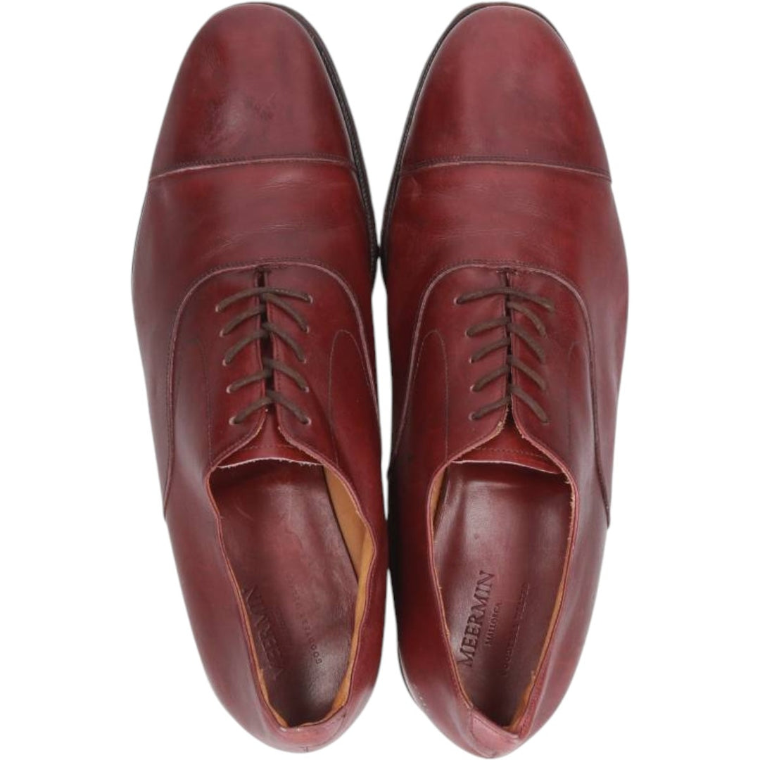 MEERMIN Straight Tip Shoes Size 9 Men's 27.0cm genuine leather burgundy type Vintage Second Hand