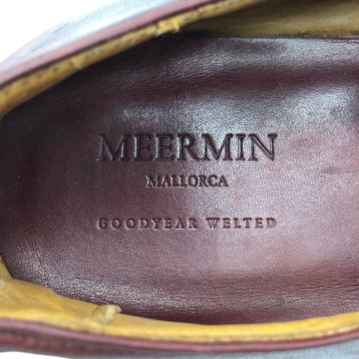 MEERMIN Straight Tip Shoes Size 9 Men's 27.0cm genuine leather burgundy type Vintage Second Hand