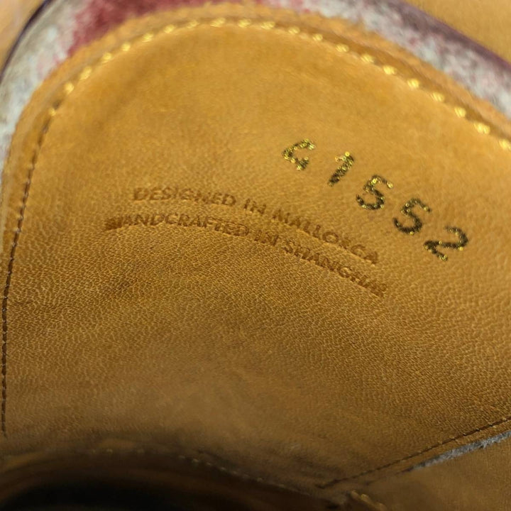 MEERMIN Straight Tip Shoes Size 9 Men's 27.0cm genuine leather burgundy type Vintage Second Hand