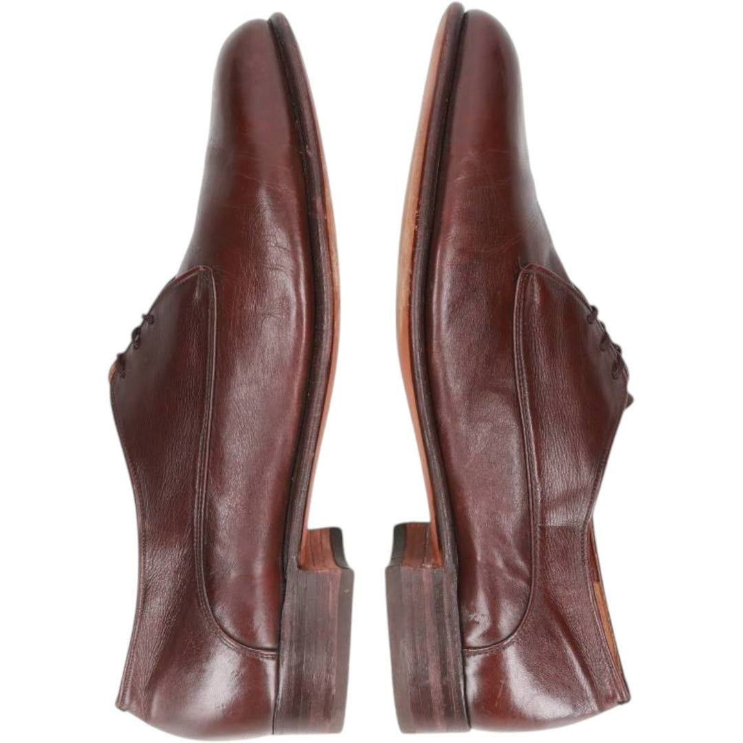 Dack's Plain Toe Shoes, Made in Canada, Size 10 Men's 28.0cm Exotic leather, kangaroo leather red type reddish brown Vintage Second Hand