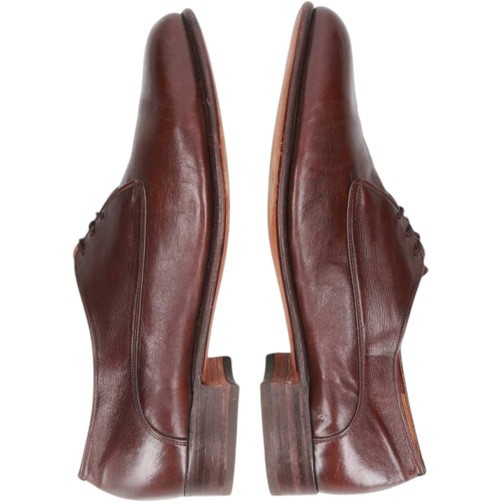 Dack's Plain Toe Shoes, Made in Canada, Size 10 Men's 28.0cm Exotic leather, kangaroo leather red type reddish brown Vintage Second Hand