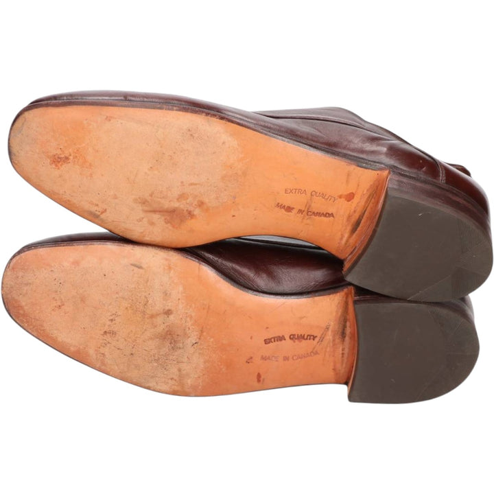 Dack's Plain Toe Shoes, Made in Canada, Size 10 Men's 28.0cm Exotic leather, kangaroo leather red type reddish brown Vintage Second Hand