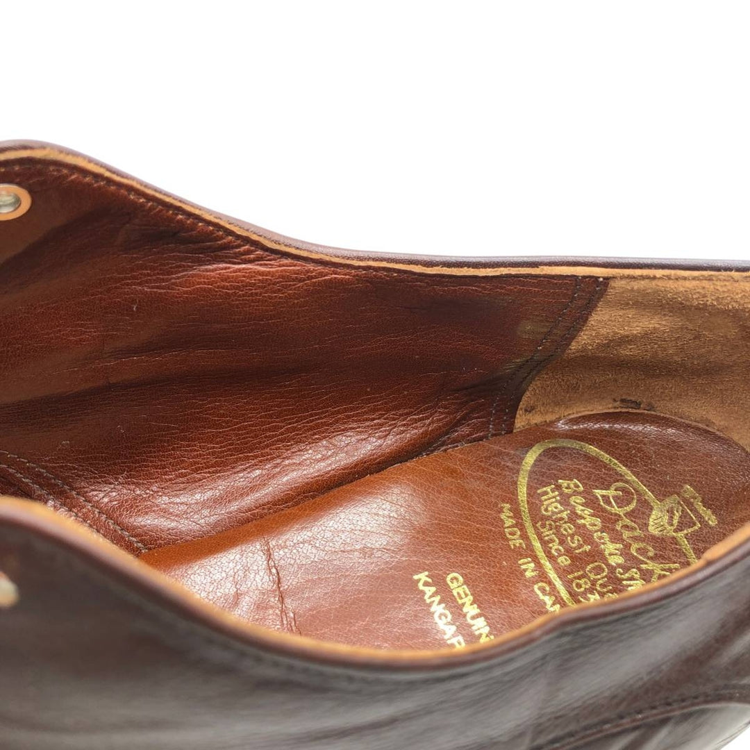 Dack's Plain Toe Shoes, Made in Canada, Size 10 Men's 28.0cm Exotic leather, kangaroo leather red type reddish brown Vintage Second Hand