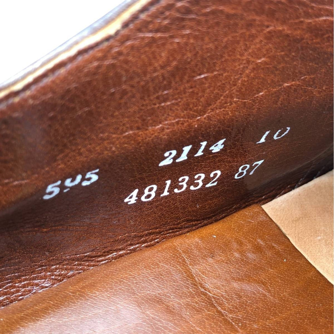 Dack's Plain Toe Shoes, Made in Canada, Size 10 Men's 28.0cm Exotic leather, kangaroo leather red type reddish brown Vintage Second Hand