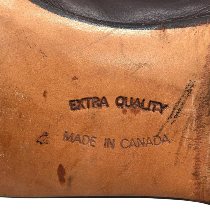 Dack's Plain Toe Shoes, Made in Canada, Size 10 Men's 28.0cm Exotic leather, kangaroo leather red type reddish brown Vintage Second Hand