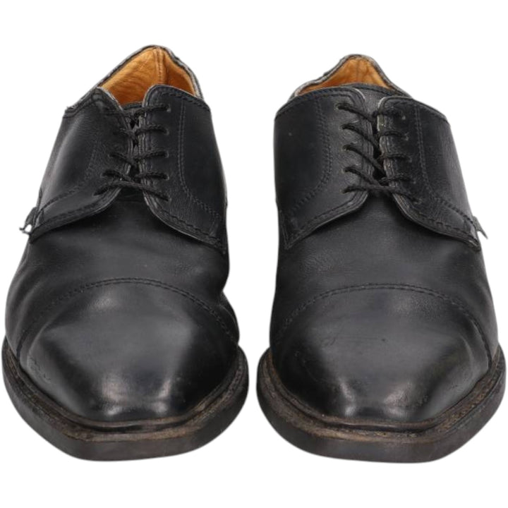 Paraboot chisel-toe straight-tip shoes, made in France, size 7 1/2 Men's 26.0cm genuine leather black type Vintage Second Hand